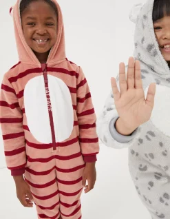 FatFace Kara Kangaroo Onesie Pink Clearance