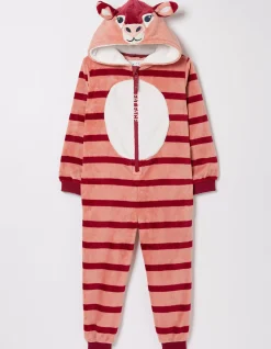 FatFace Kara Kangaroo Onesie Pink Clearance