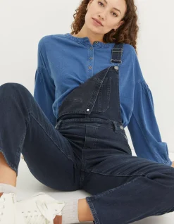 FatFace Keira Indigo Henley Top Indigo Blue