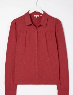 FatFace Kim Jersey Shirt Raspberry Red