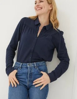 FatFace Kim Jersey Shirt Navy Best