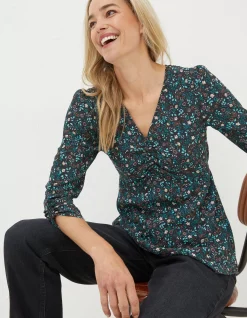FatFace Kinsey Evergreen Blouse Black Best