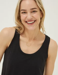 FatFace Kirsty Organic Cotton Vest Black Clearance