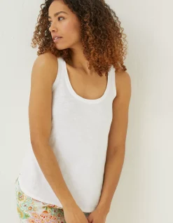 FatFace Kirsty Organic Cotton Vest White