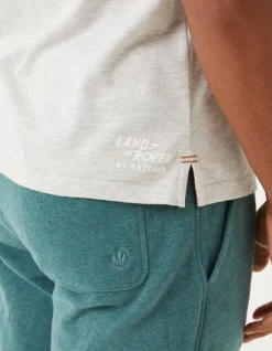 FatFace Land Rover Out Of Office T-Shirt Winter Wht Clearance
