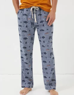FatFace Land Rover Pyjama Bottoms Chambray Blue New