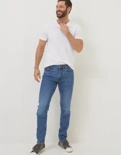 FatFace Lean Slim Light Wash Jeans Denim Hot