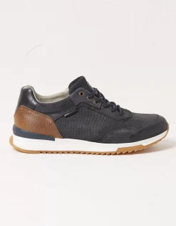 FatFace Leather Trainer Navy
