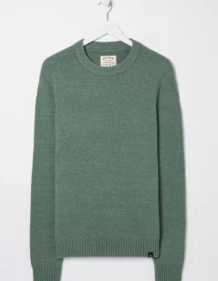 FatFace Lewes Crew Jumper Sage Green Online