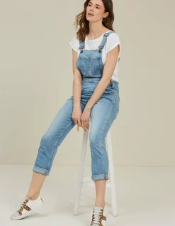 FatFace Lewes Dungarees Light Wash