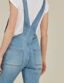 FatFace Lewes Dungarees Light Wash