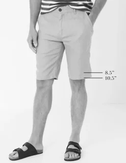 FatFace Linen Flat Front Shorts Duck Egg Sale