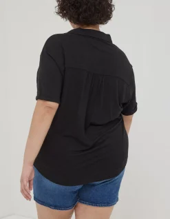FatFace Linen Shirt Black Sale