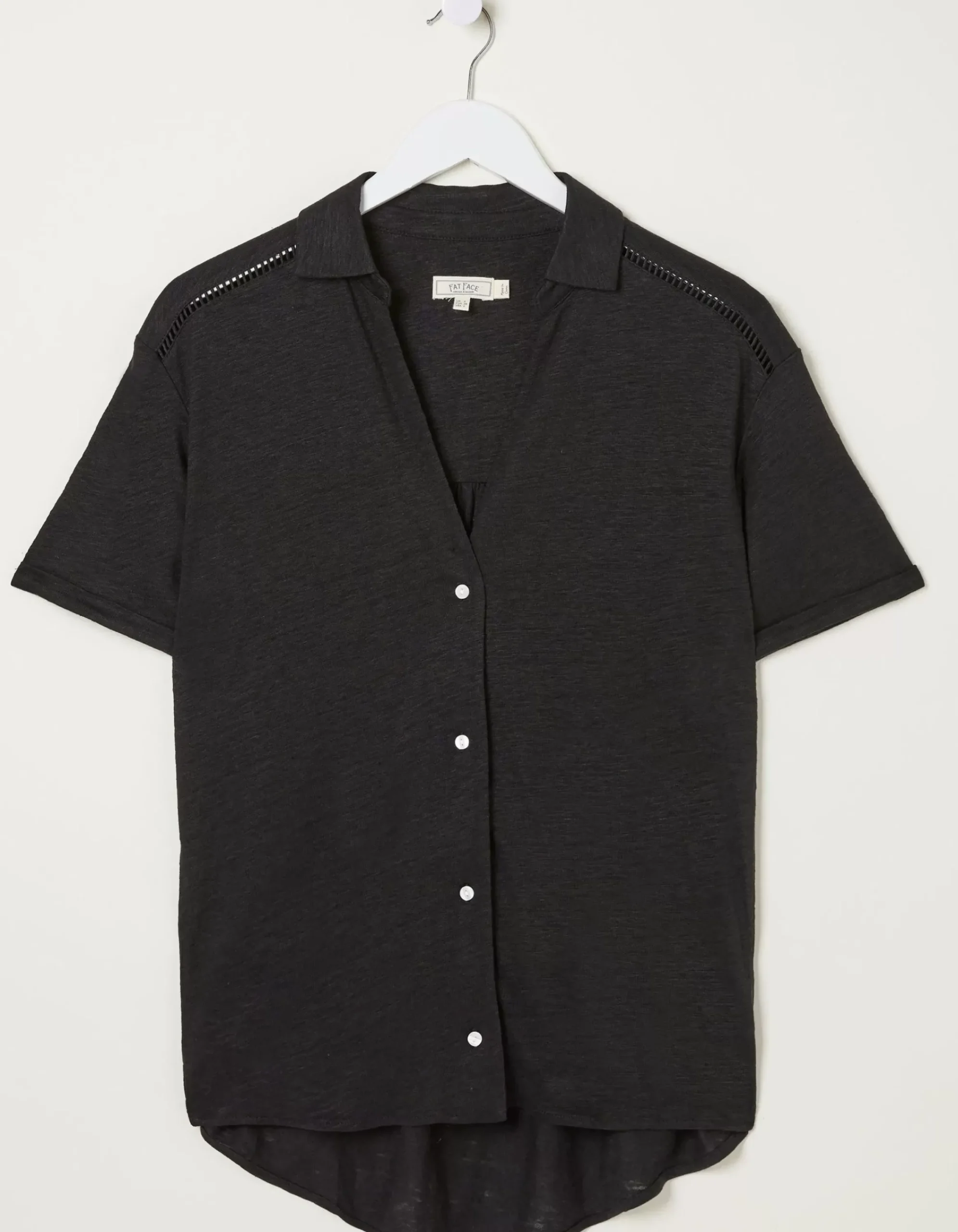 FatFace Linen Shirt Black Sale