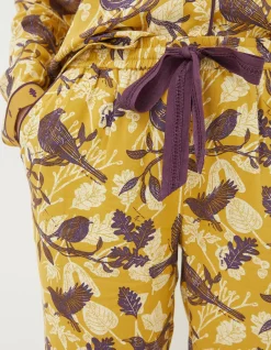 FatFace Lino Bird Pyjama Bottoms Washed Yellow Online