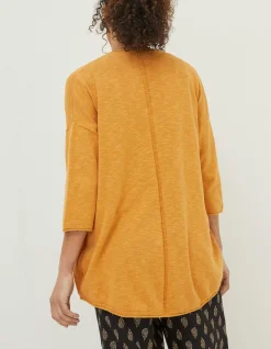 FatFace Lizzy Cotton Linen Cardigan Yellow Discount