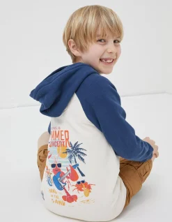 FatFace Lobster Zip Through Hoodie Navy Clearance