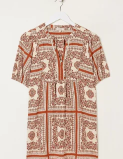 FatFace Lou Bandana Tunic Top Ivory Outlet