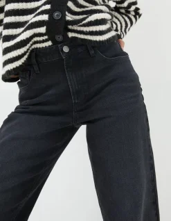 FatFace Ludlow Boyfriend Jeans Washed Black Discount