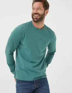 FatFace Lulworth Long Sleeve T-Shirt Dark Teal Online