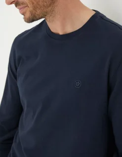 FatFace Lulworth Long Sleeve T-Shirt Navy Hot