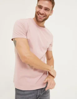 FatFace Lulworth Organic Cotton Crew T-Shirt Dusky Pink Online