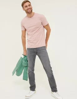 FatFace Lulworth Organic Cotton Crew T-Shirt Dusky Pink Online