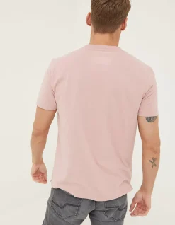 FatFace Lulworth Organic Cotton Crew T-Shirt Dusky Pink Online