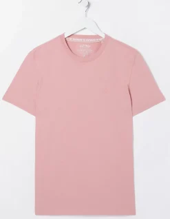 FatFace Lulworth Organic Cotton Crew T-Shirt Dusky Pink Online