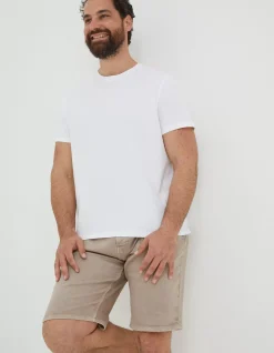FatFace Lulworth Organic Cotton Crew T-Shirt White Best