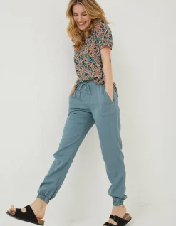 FatFace Lyme Plain Joggers Green