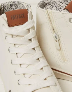FatFace Mae High Top Trainer White Clearance