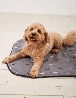 FatFace Marching Dogs Pet Blanket Grey Clearance