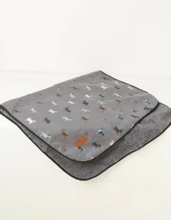 FatFace Marching Dogs Pet Blanket Grey Clearance
