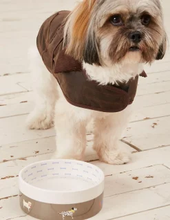FatFace Marching Dogs Print Pet Bowl Grey Best