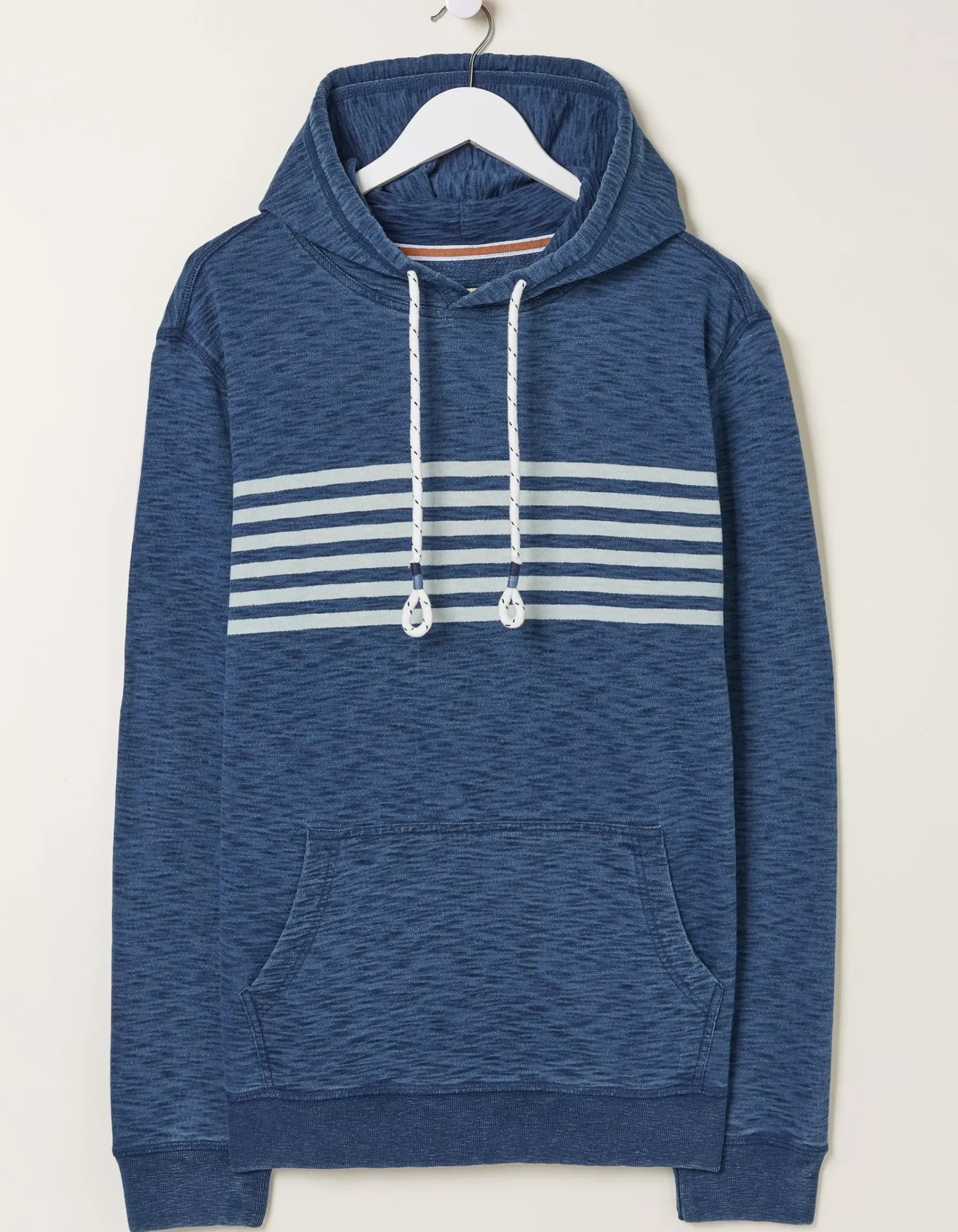 FatFace Mcs Indigo Stripe Hoodie Blue Clearance