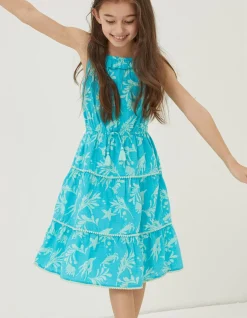 FatFace Mcs Ruby Dress Aqua Blue Clearance