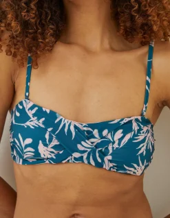 FatFace Mcs Seaweed Bikini Top Light Teal Outlet