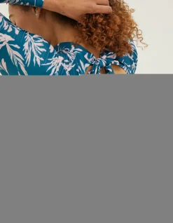 FatFace Mcs Seaweed Rash Swimsuit Light Teal Sale