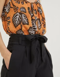 FatFace Mina Crop Trouser Black Outlet