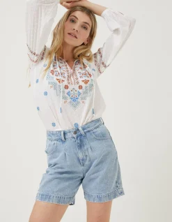 FatFace Mom Shorts Light Blue Hot