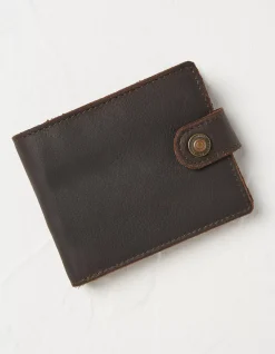FatFace Multi Compartment Leather Wallet Chocolate Brown Sale