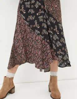 FatFace Nate Craft Floral Midi Dress Black Sale