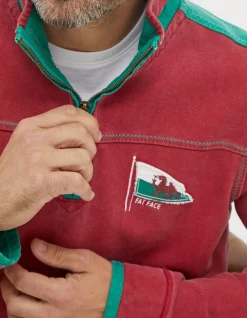 FatFace Nation Airlie Wales Sweatshirt Red Clearance