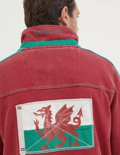 FatFace Nation Airlie Wales Sweatshirt Red Clearance