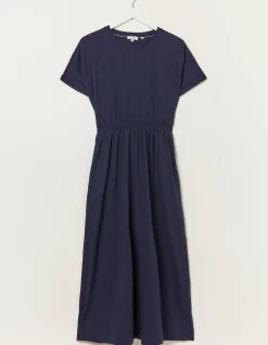 FatFace Navi Jersey Midi Dress Navy Clearance
