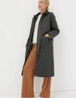 FatFace Norfolk Trench Coat Green Discount