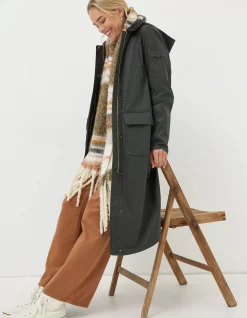FatFace Norfolk Trench Coat Green Discount