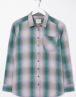 FatFace Olivia Check Shirt Grey Marl Online