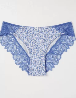 FatFace Olivia Floral Cheeky Knickers Cobalt Blue Outlet